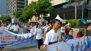 Sambut Kongres GMKI Ke-36 di Jakarta, PP GMKI Dan Civitas  GMKI Jakarta Adakan Jalan Pagi Bersama  Dirjen Bimas Kristen Protestan