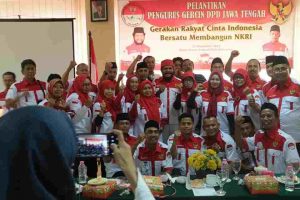 Pelantikan DPD Gercin Jateng, Hendrik Yance Udam: Saya Membawa Semangat Nasionalisme, Kepahlawanan dan Cinta NKRI