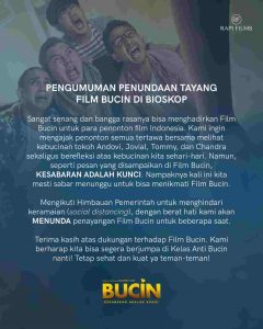 RAPI FILMS MEMUTUSKAN MENUNDA JADWAL TAYANG FILM BUCIN