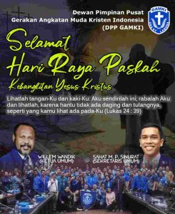 Pesan Paskah DPP GAMKI Tahun 2020: Mari Saling Bertolongan-Tolongan dan Berbagi Di Masa Bencana Kesehatan Covid-19