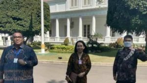 Presidium Majelis Pekerja Buruh Indonesia Bertemu Presiden Jokowi Untuk Membahas Masalah Omnibus Law Klaster Ketenagakerjaan.