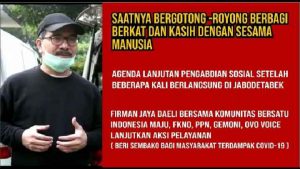 Pelayanan Komunitas Ormas Dan Firman Jaya Daeli Untuk Berbagi Atas Pergumulan Warga Akibat Covid-19