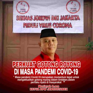 SEKNAS JOKOWI IKUT KAWAL PENYALURAN BANTUAN PAKET SEMBAKO UNTUK WARGA