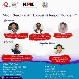 IAAC Minta Pemerintah Kelola Anggaran Penanganan COVID-19 Secara Transparan dan Akuntabel