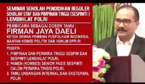 PEMBANGUNAN INDONESIA MAJU : ANATOMI KEPEMIMPINAN POLRI DAN ATMOSFIR KEMAJUAN BHAYANGKARA