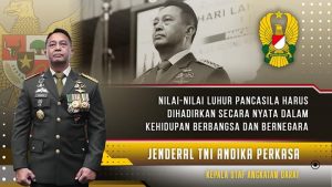 Kasad Jenderal TNI Andika Perkasa Ikuti Upacara Virtual Peringati Hari Lahir Pancasila