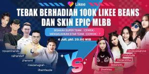 Likee dan Moonton Gelar Pertandingan Mobile Legends: Bang Bang Antar Influencer