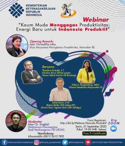 Webinar Produktivitas Kemnaker, Theo Surbakti: Kaum Muda Harus Adaptif