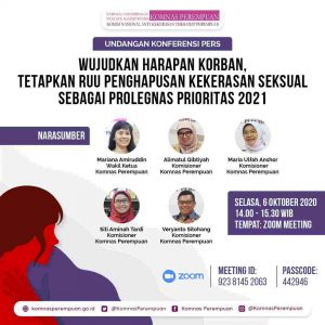 Komisi Nasional Anti Kekerasan Terhadap Perempuan :WUJUDKAN HAK KORBAN, TETAPKAN RUU PENGHAPUSAN KEKERASAN SEKSUAL SEBAGAI PROLEGNAS PRIORITAS 2021