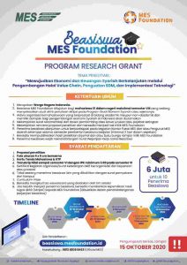 MES Foundation Dukung Kegiatan Penelitian Mahasiswa S1 Melalui Program Beasiswa