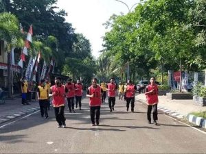Jaga Kebugaran, Personel Polres Kep Seribu Lakukan Tes Kesamaptaan Jasmani