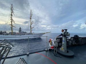 Unsur KRI Guspurla Koarmada I Gelar Latihan Yudha Kridha 20 di Perairan Laut Natuna