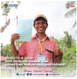 Redistribusi Tanah Beri Kesejahteraan dan Kepastian Hukum Bagi Rakyat