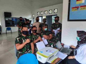 UNTUK KEDUA KALINYA, PRAJURIT LANAL BATAM LAKSANAKAN VAKSINASI COVID-19