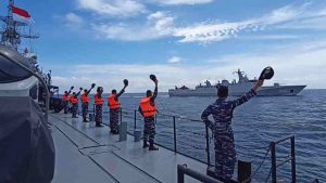UNSUR KOARMADA I SAMBUT DUTA BANGSA KRI SULTAN HASANUDDIN (SHN)-366 USAI TUNTASKAN MISI PERDAMAIAN PBB DI LEBANON