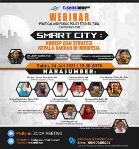 P3S akan Gelar Diskusi Virtual Sabtu 24 Juli 2021 Bahas Program “Smart City” Pemerintah