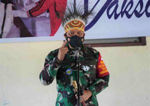 Pencanangan Pin Vaksinasi, Pangdam XVIII/Kasuari : Kita Harus Merdeka Dari Wabah Pandemi Covid 19