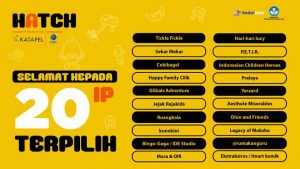Geliat Industri Ekonomi Kreatif Meningkat, HATCH 2021 Umumkan 20 IP Terpilih