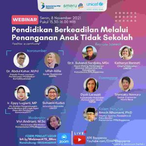 Kementerian PPN/Bappenas, SMERU Research Institute Dan UNICEF Gelar Webinar “Pendidikan Berkeadilan Melalui Penanganan Anak Tidak Sekolah”