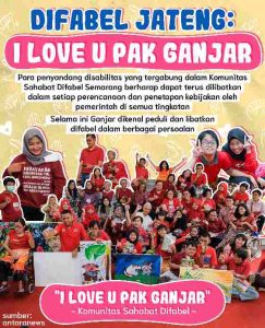 Komunitas Difabel Jateng Apresiasi Kepedulian Ganjar Terhadap Penyandang Disabilitas!