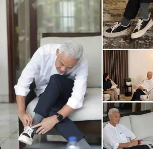 Ternyata Sepatu Keren Ganjar saat Debat Bermerek Pijak Bumi; Biar Saya Selalu Membumi